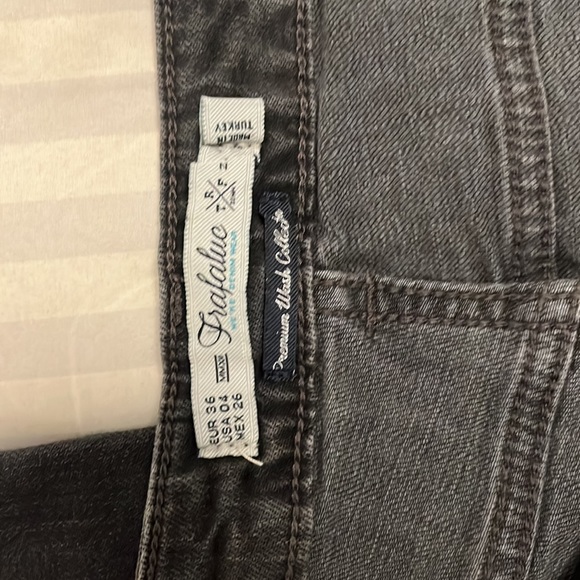 Brand new Zara skinny black jeans with a black and white pattern at the bottom - Picture 6 of 8